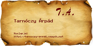 Tarnóczy Árpád névjegykártya